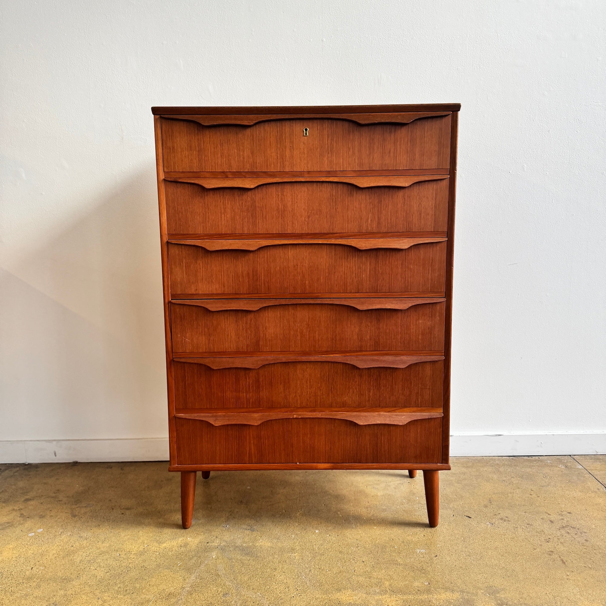 Danish Modern Trekanten Tall drawers in teak with six drawers