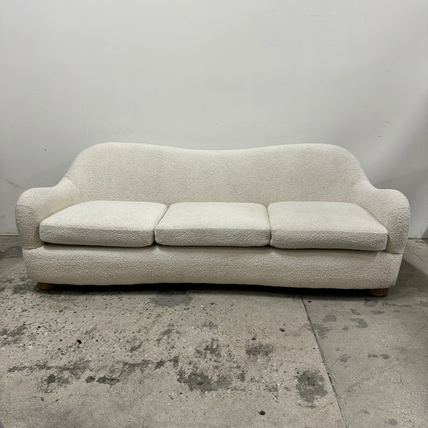 CB2 Bacio Cream Boucle Sofa