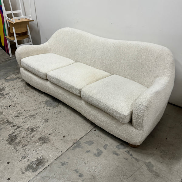 CB2 Bacio Cream Boucle Sofa