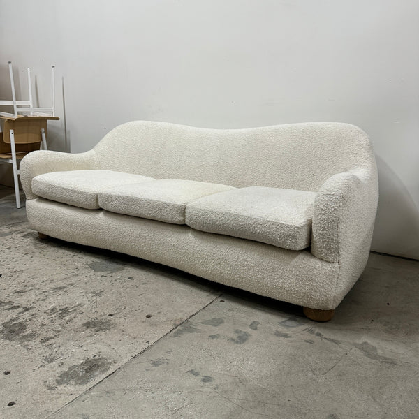 CB2 Bacio Cream Boucle Sofa