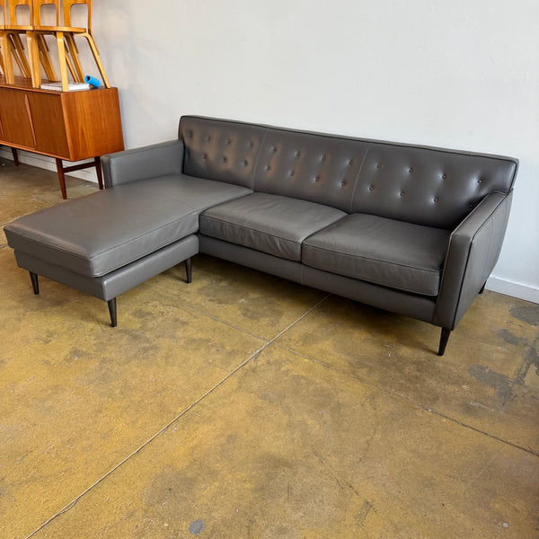 Room and Board Reese Leather Sectional Sofa