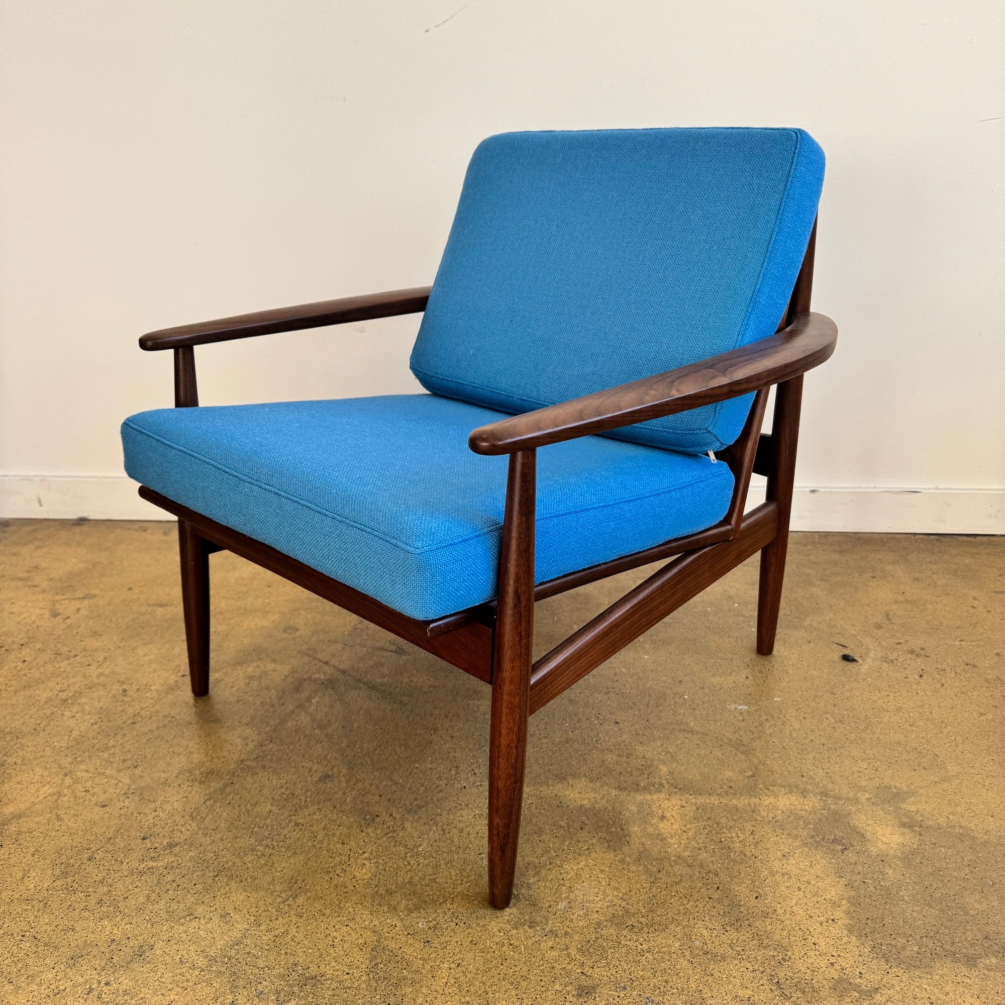 Danish Modern Teak Easy Chair with new Maharam upholstery