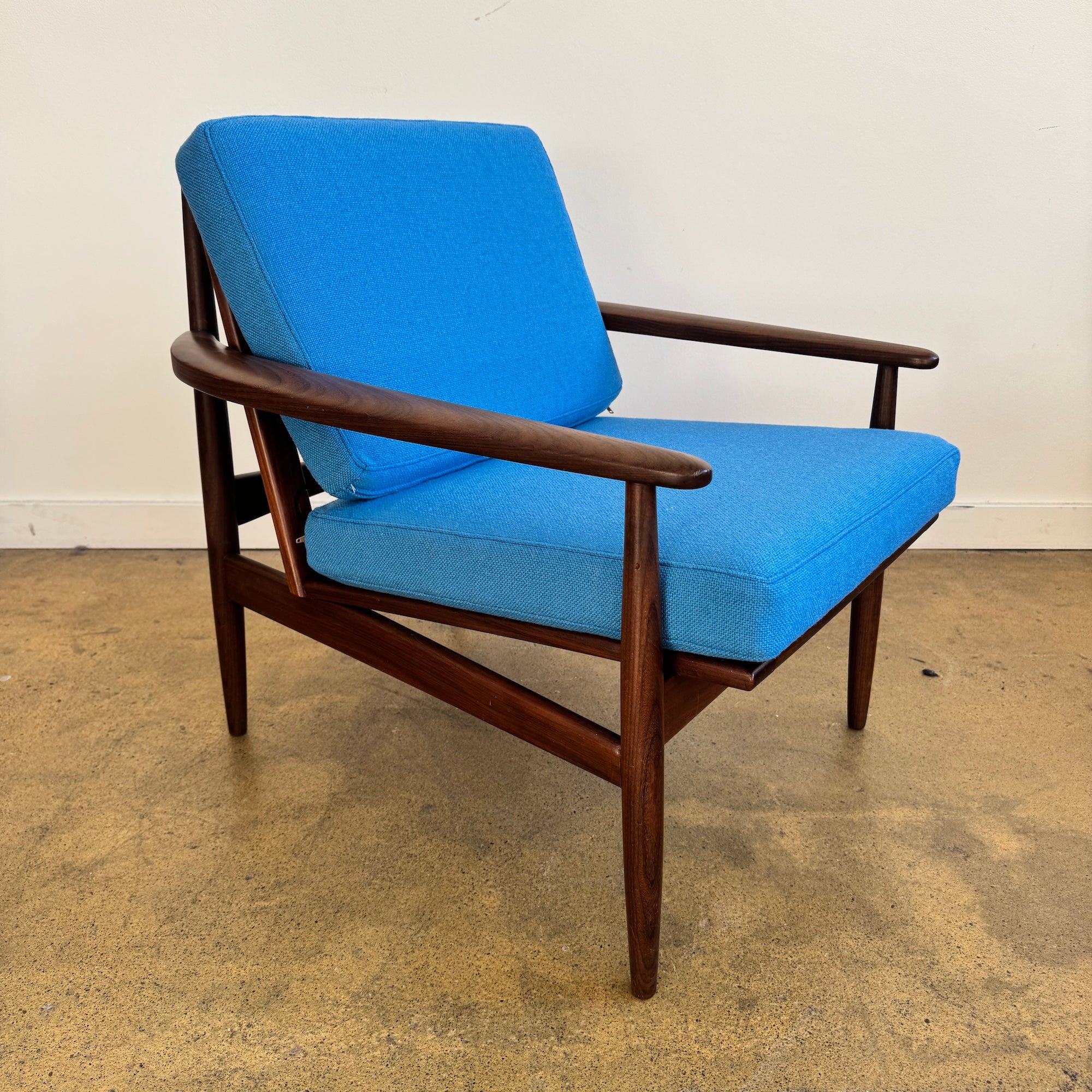 Danish Modern Teak Easy Chair with new Maharam upholstery