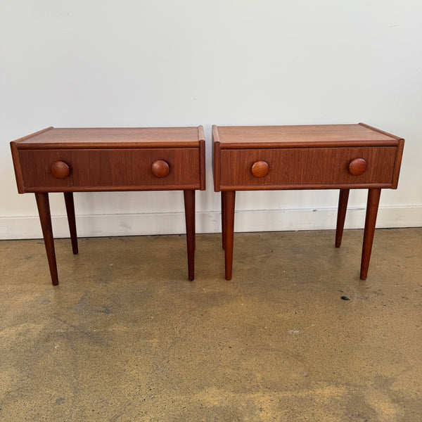 Danish Modern Set of 2 Teak Nightstands