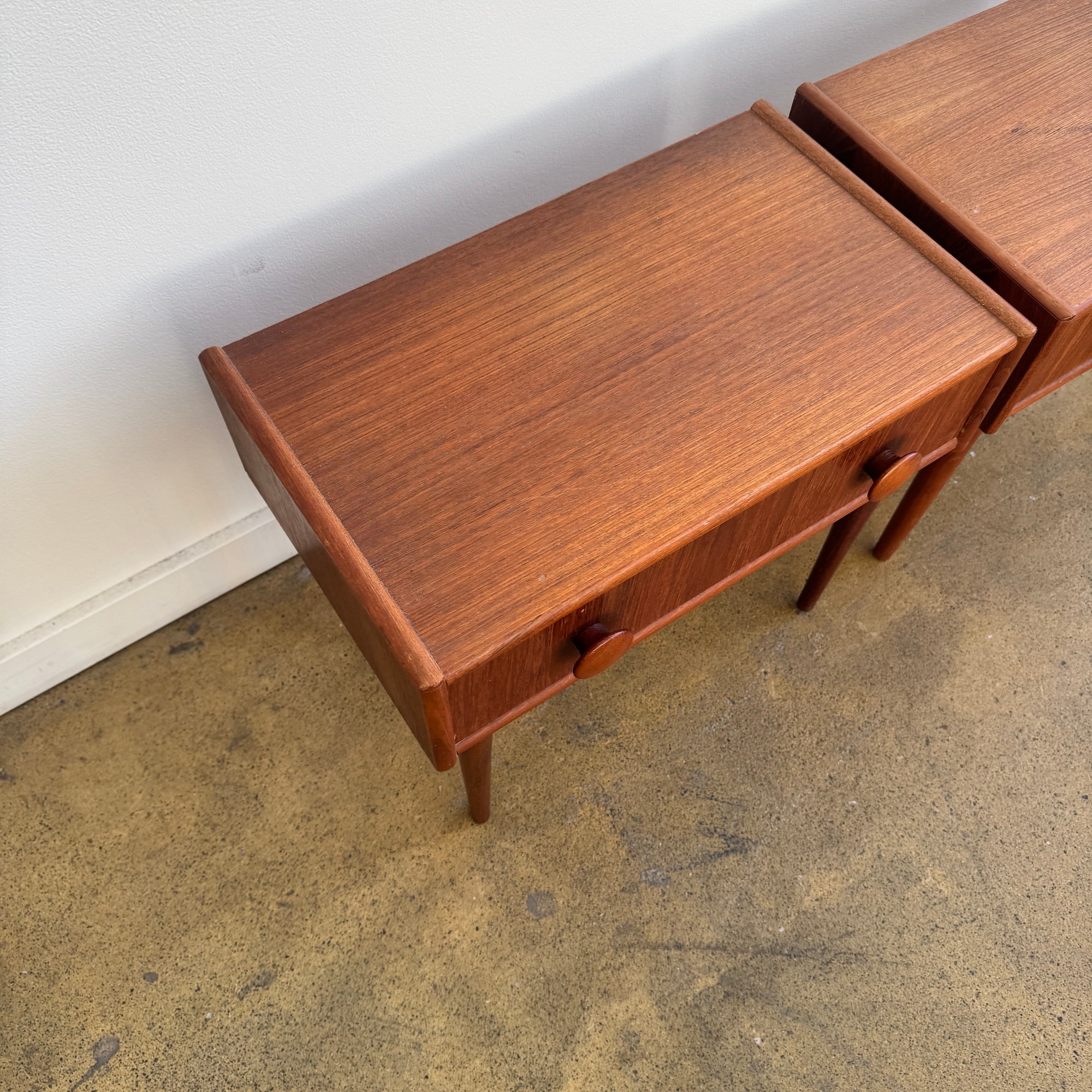 Danish Modern Set of 2 Teak Nightstands