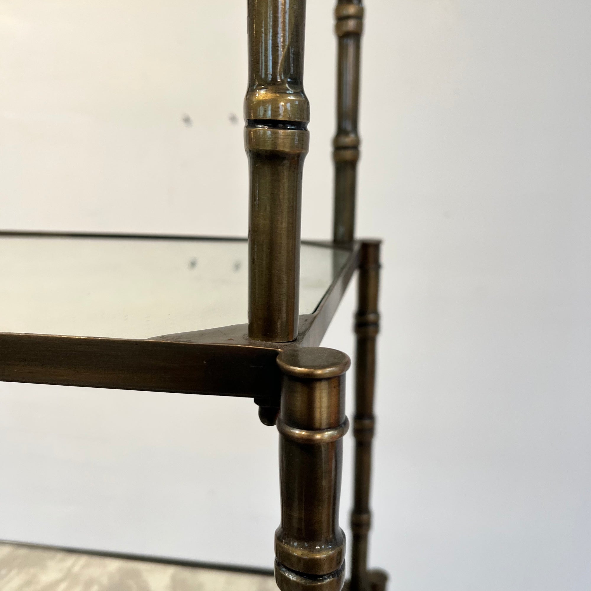 Vintage Etagere with mirrored shelves