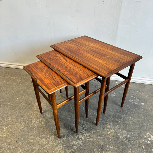 Danish Modern Kai Kristiansen Rosewood Nesting Tables