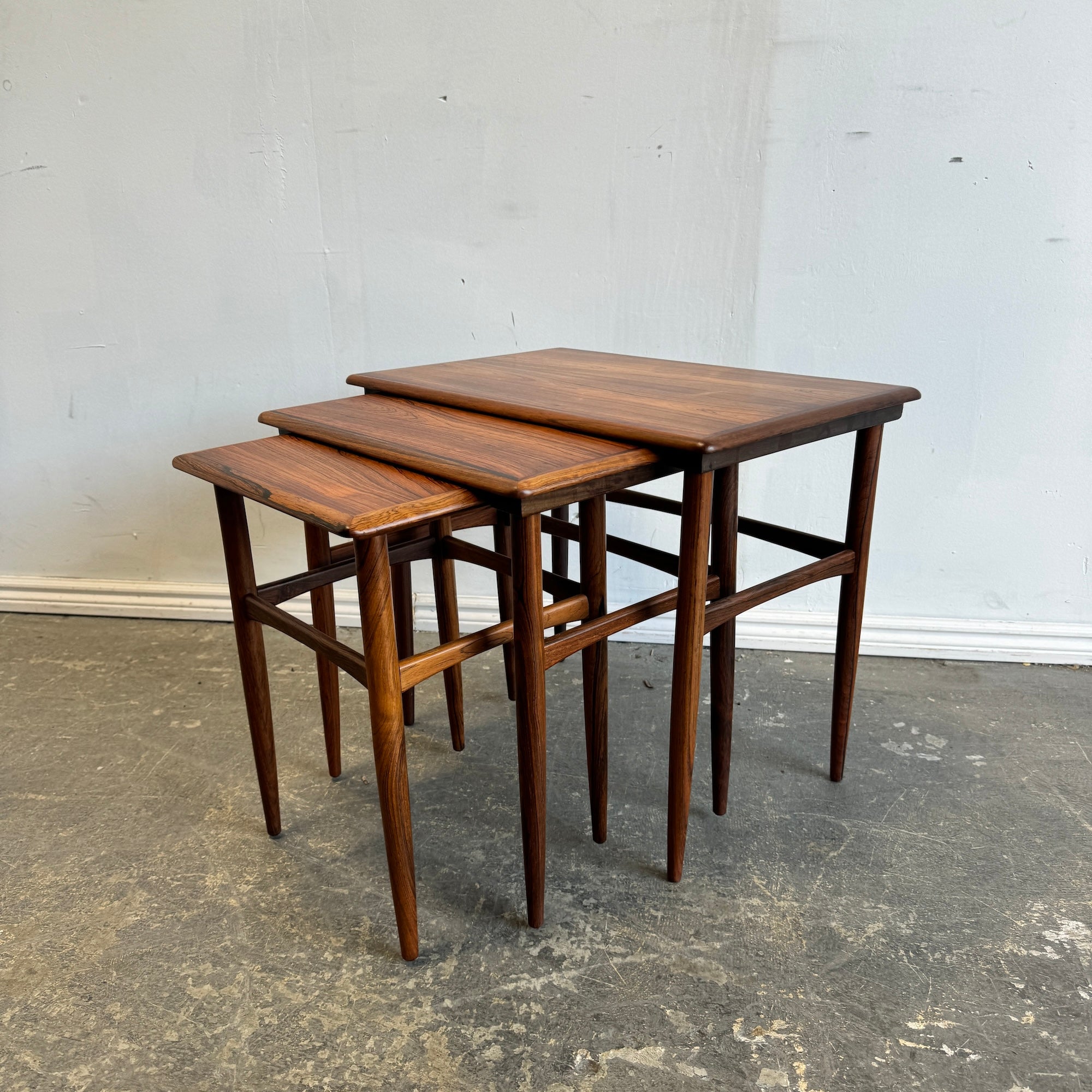 Danish Modern Kai Kristiansen Rosewood Nesting Tables