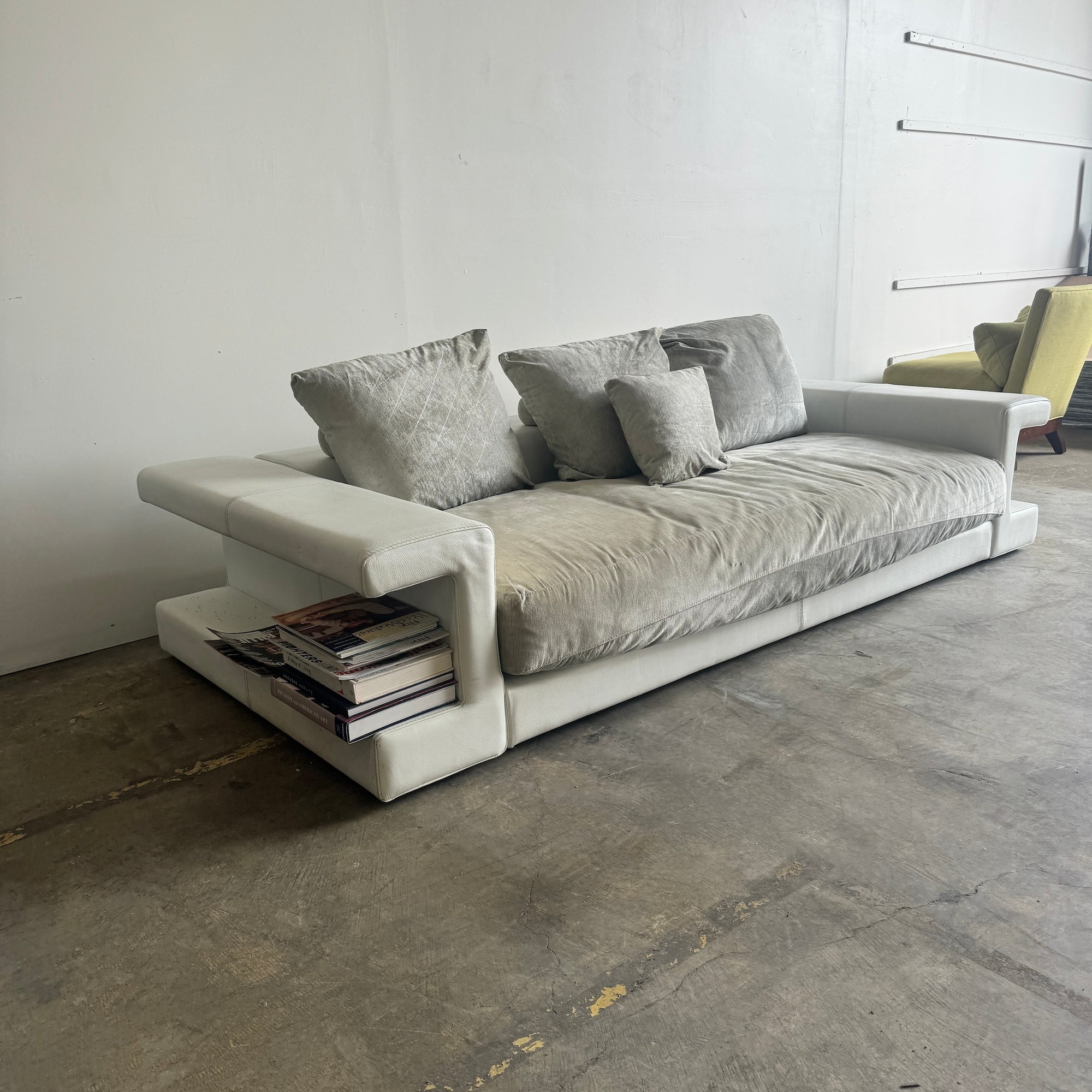 Roche Bobois Memento Sofa with Side Bookcases