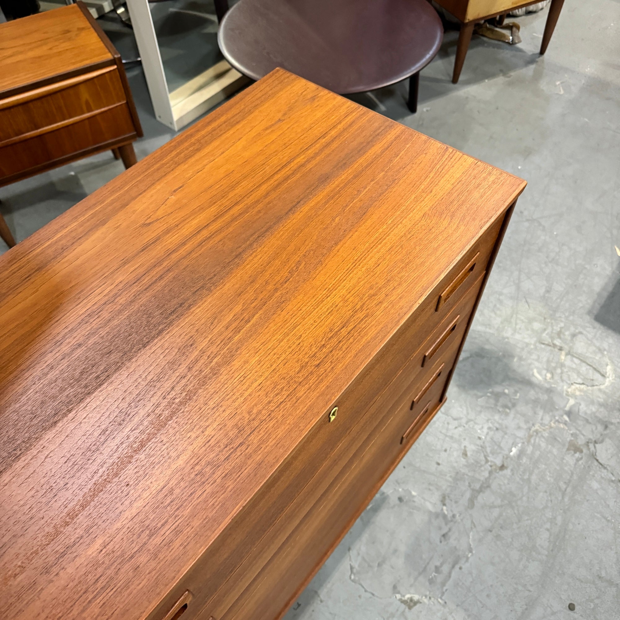 Danish Modern 8 Drawer Teak Dresser