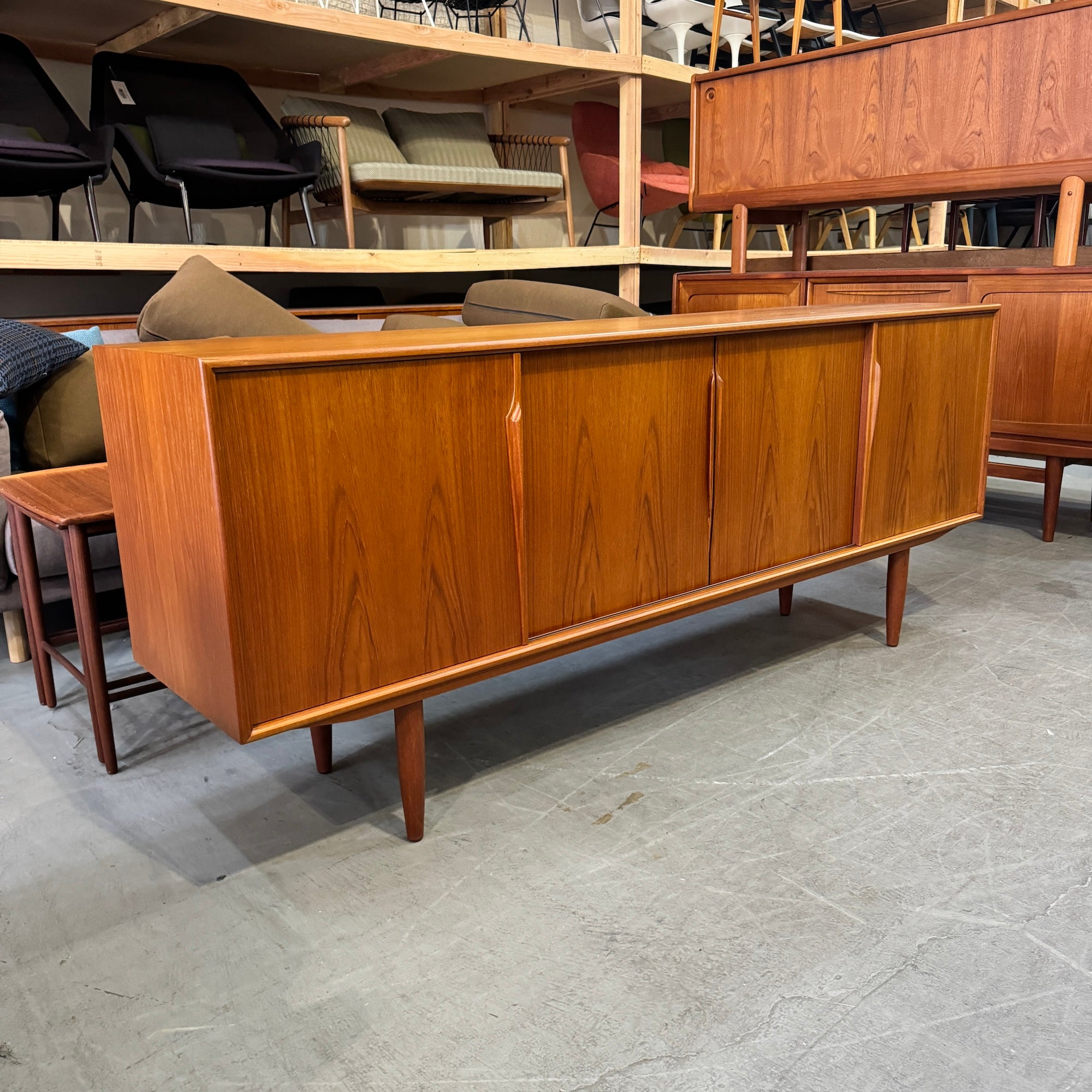 Danish Modern Axel Christiansen Teak Long Credenza for Aco Møbler