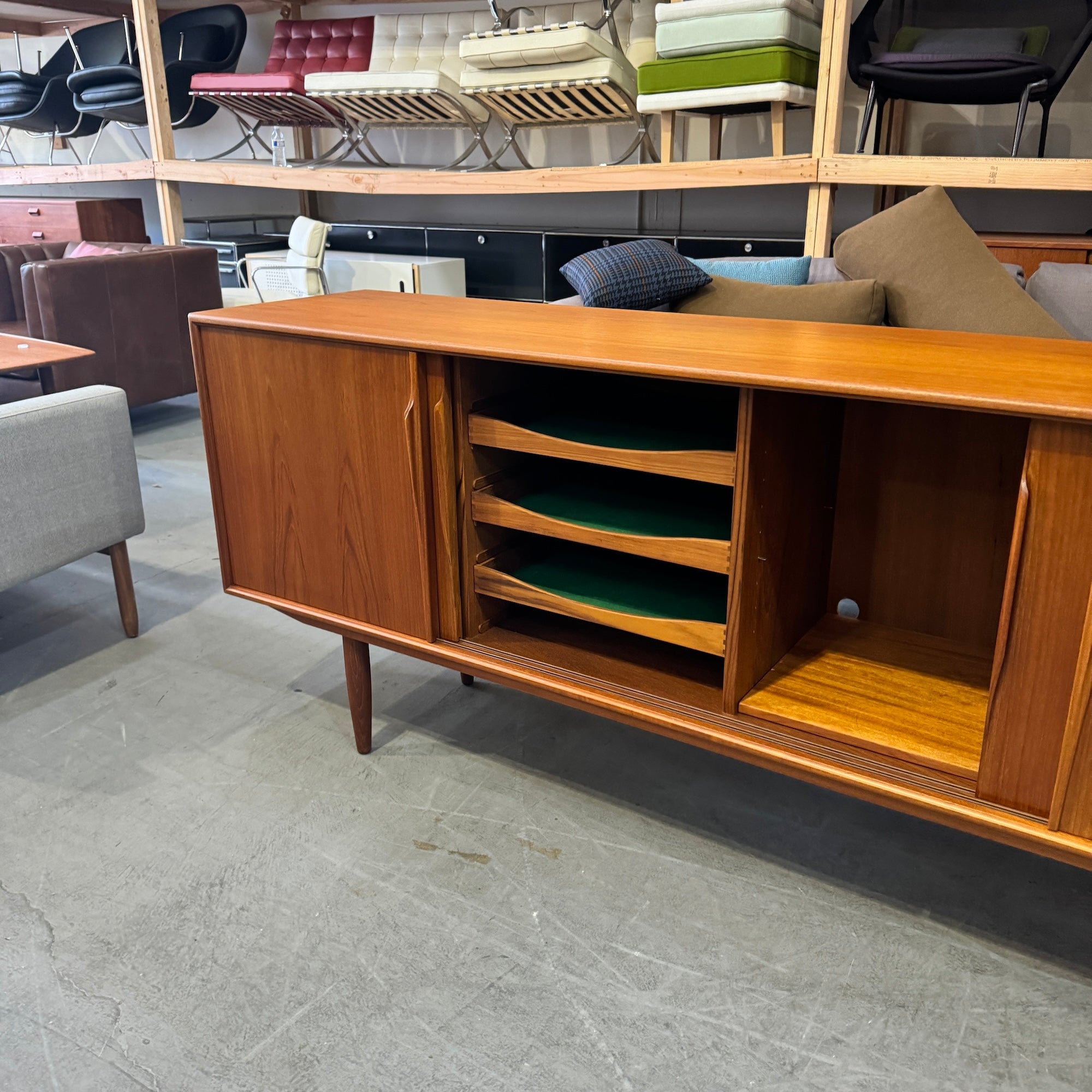 Danish Modern Axel Christiansen Teak Long Credenza for Aco Møbler