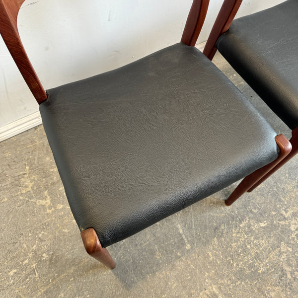 Danish Modern Niels Moller set of 4 Model 71 dining chairs