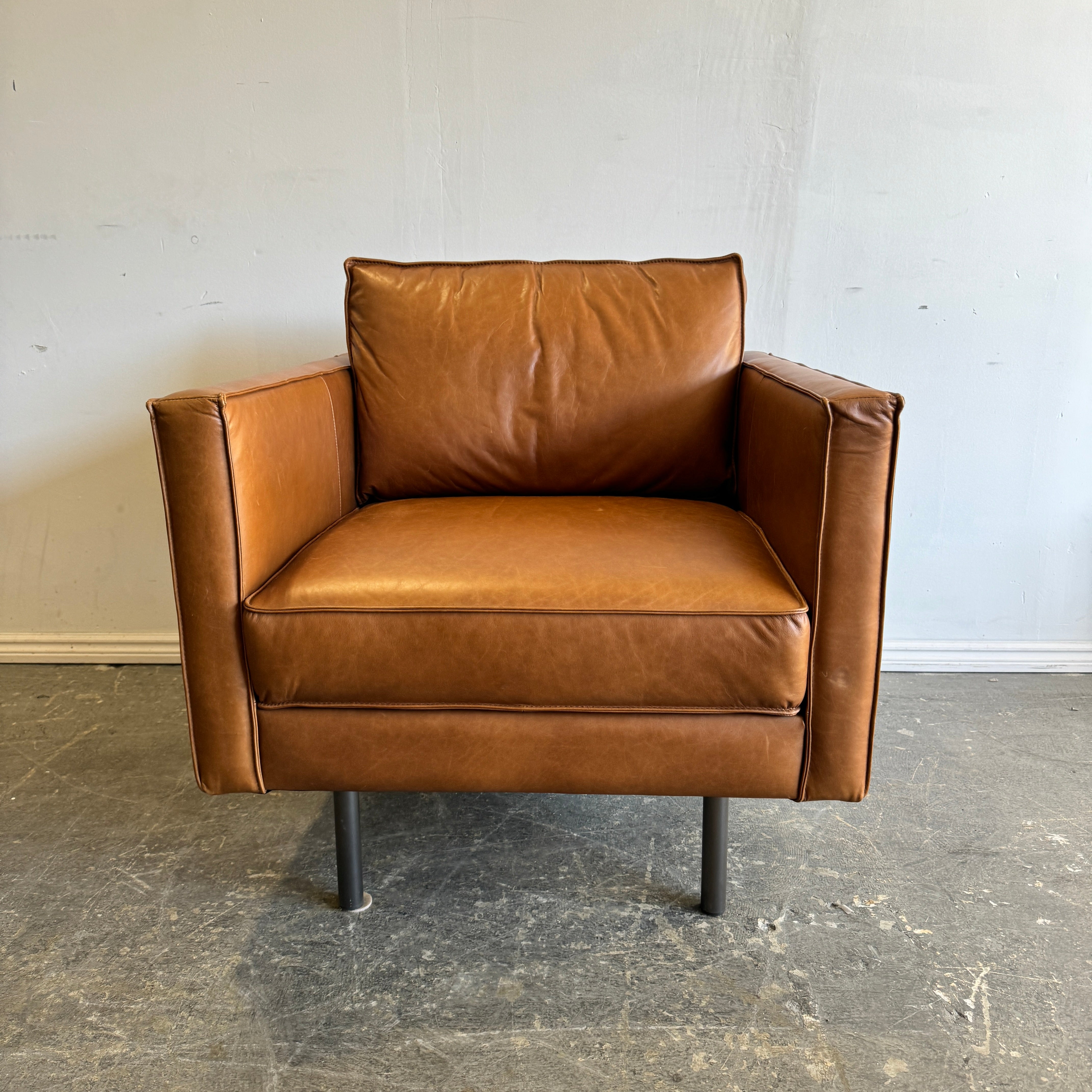 West Elm Axel Leather Chair enliven mart