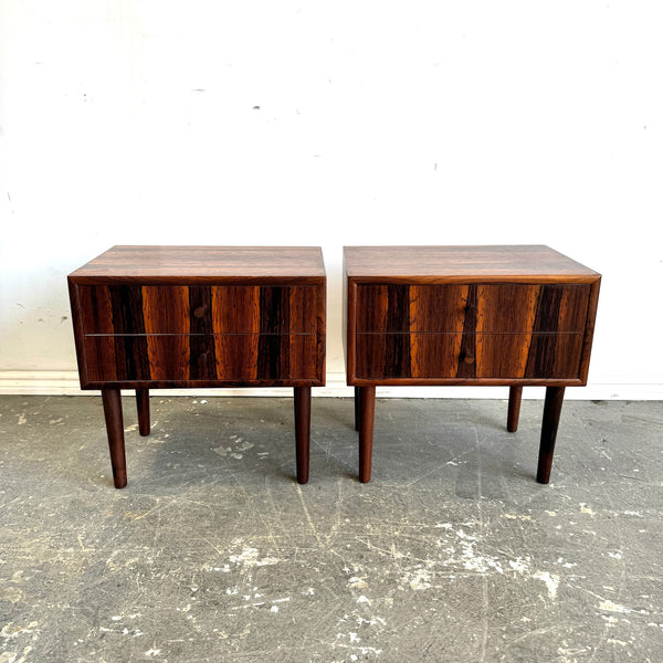 Danish Modern Rosewood set of 2 nightstands