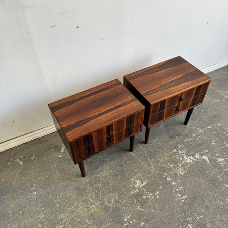 Danish Modern Rosewood set of 2 nightstands