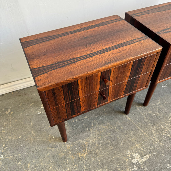 Danish Modern Rosewood set of 2 nightstands