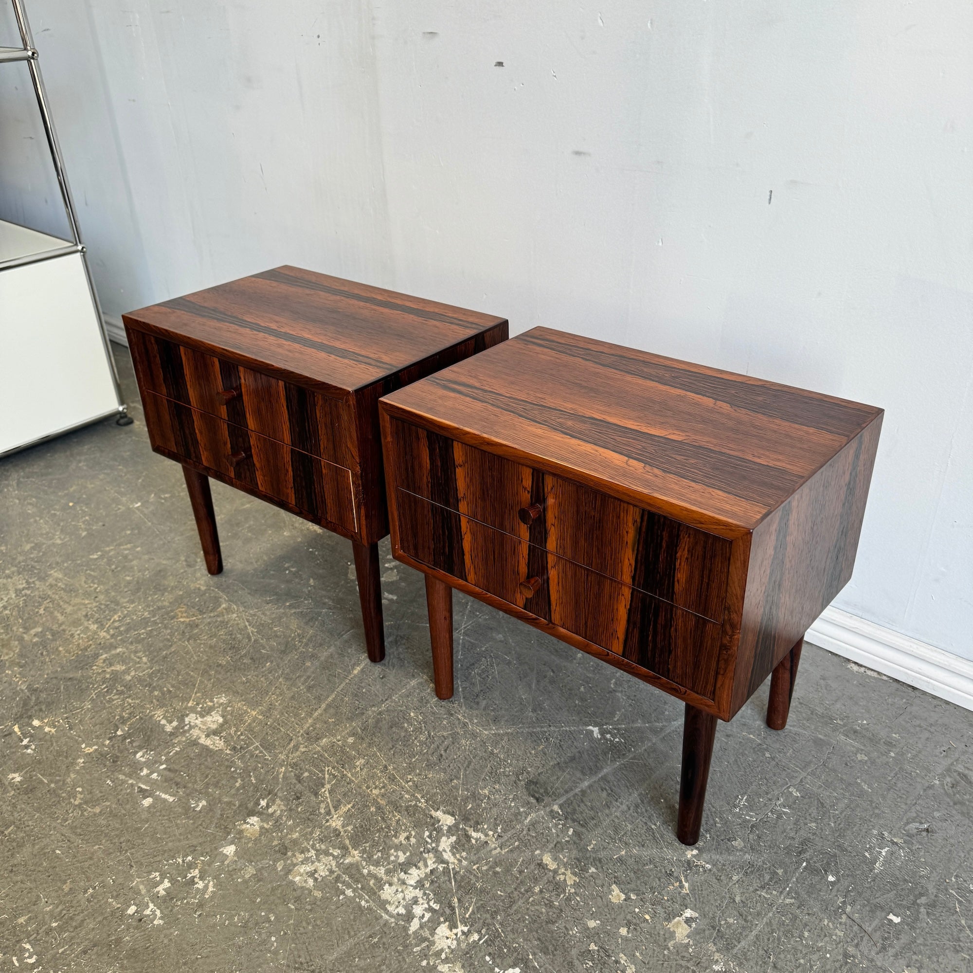 Danish Modern Rosewood set of 2 nightstands