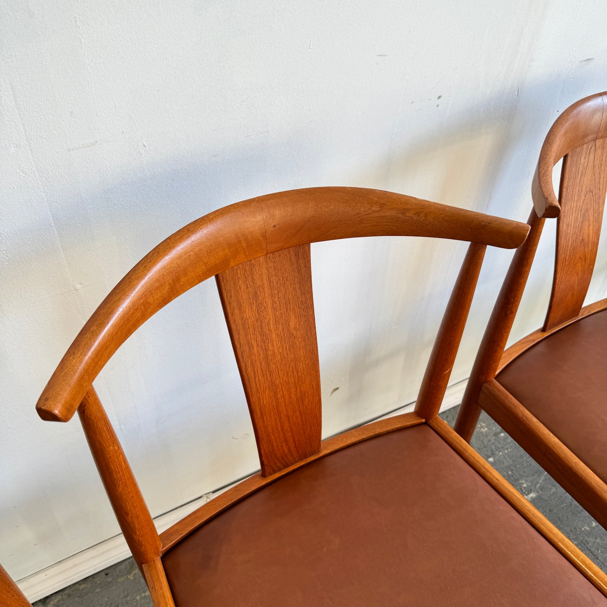 Set of 4 Dyrlund Danish modern teak dining chairs