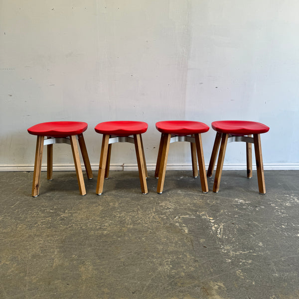 EMECO Su Small Stool with reclaimed wood by Nendo