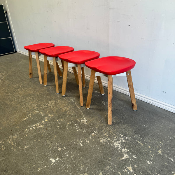 EMECO Su Small Stool with reclaimed wood by Nendo