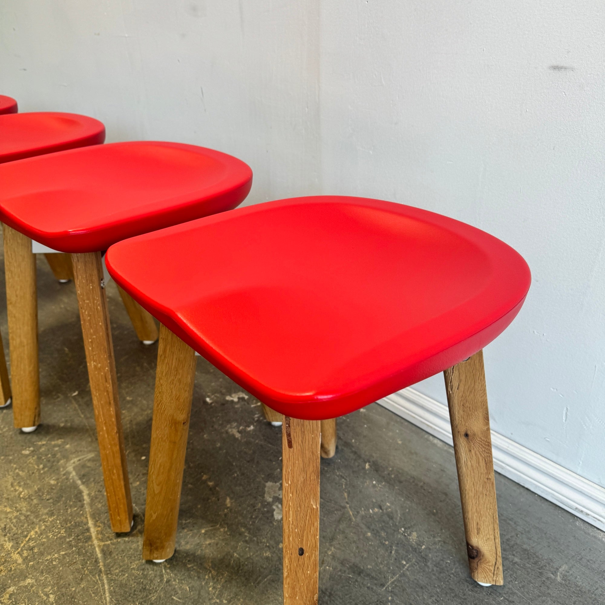 EMECO Su Small Stool with reclaimed wood by Nendo