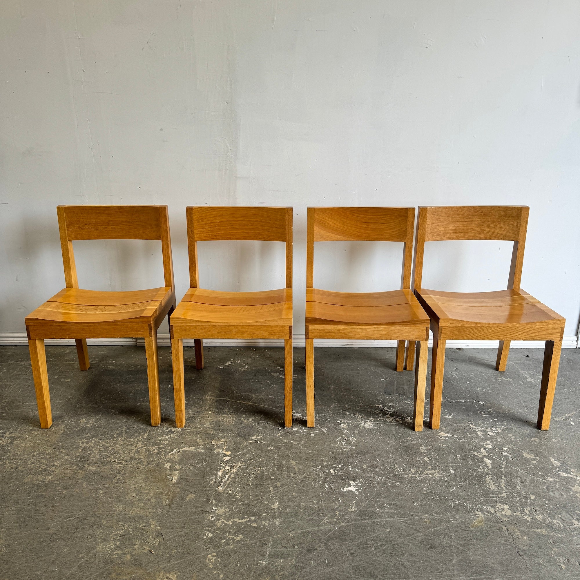 Handcrafted set of 4 Maplewood dining chairs