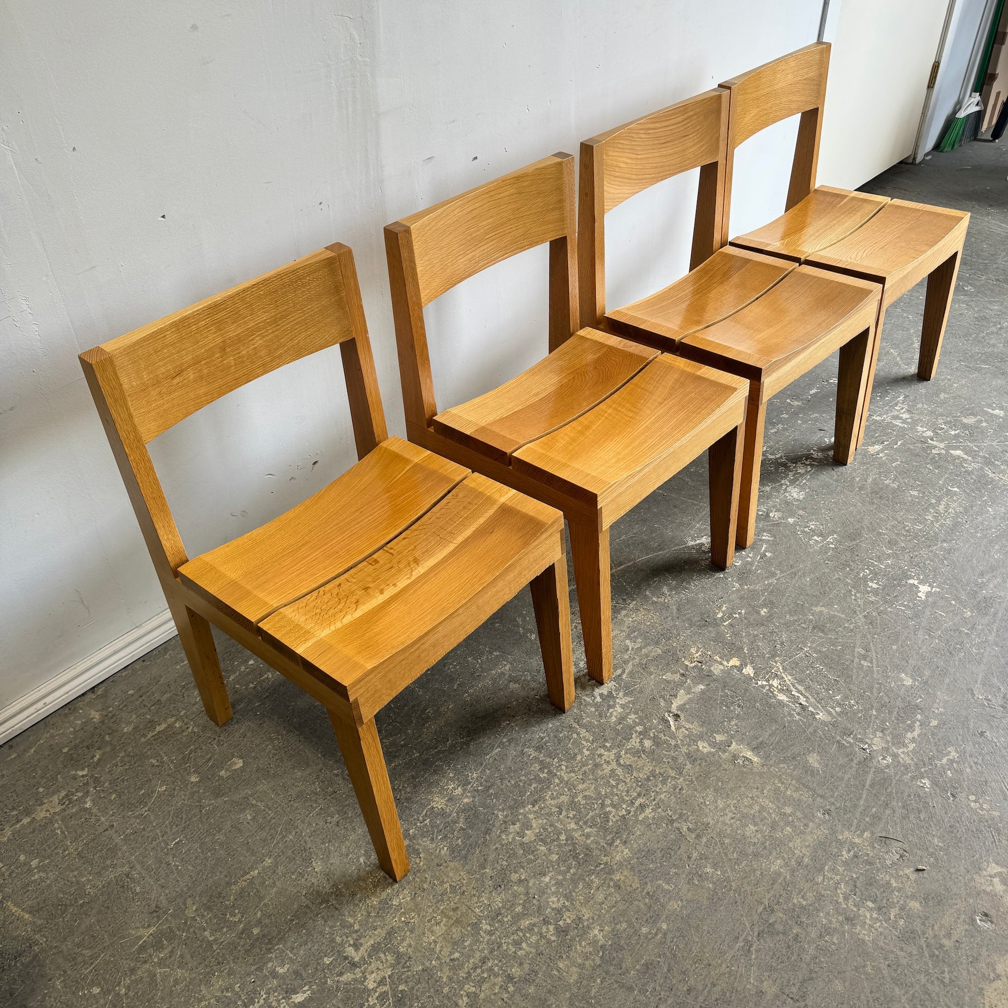 Handcrafted set of 4 Maplewood dining chairs