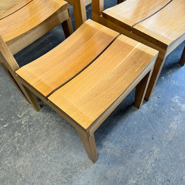 Handcrafted set of 4 Maplewood dining chairs