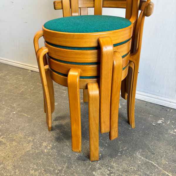 Danish Modern Model 8000 Magnus Olesen set of 4 dining chairs