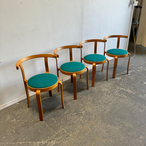 Danish Modern Model 8000 Magnus Olesen set of 4 dining chairs