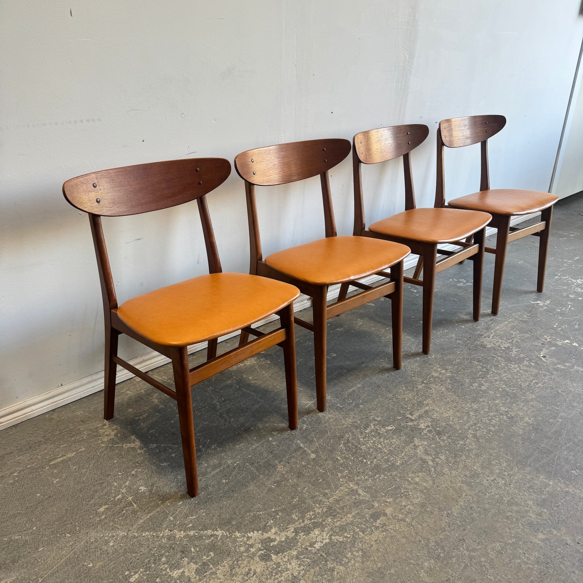 Danish Modern Set of 4 Farstrup Model 210 Dining chairs