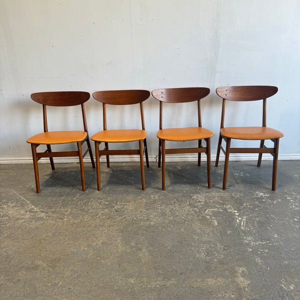 Danish Modern Set of 4 Farstrup Model 210 Dining chairs