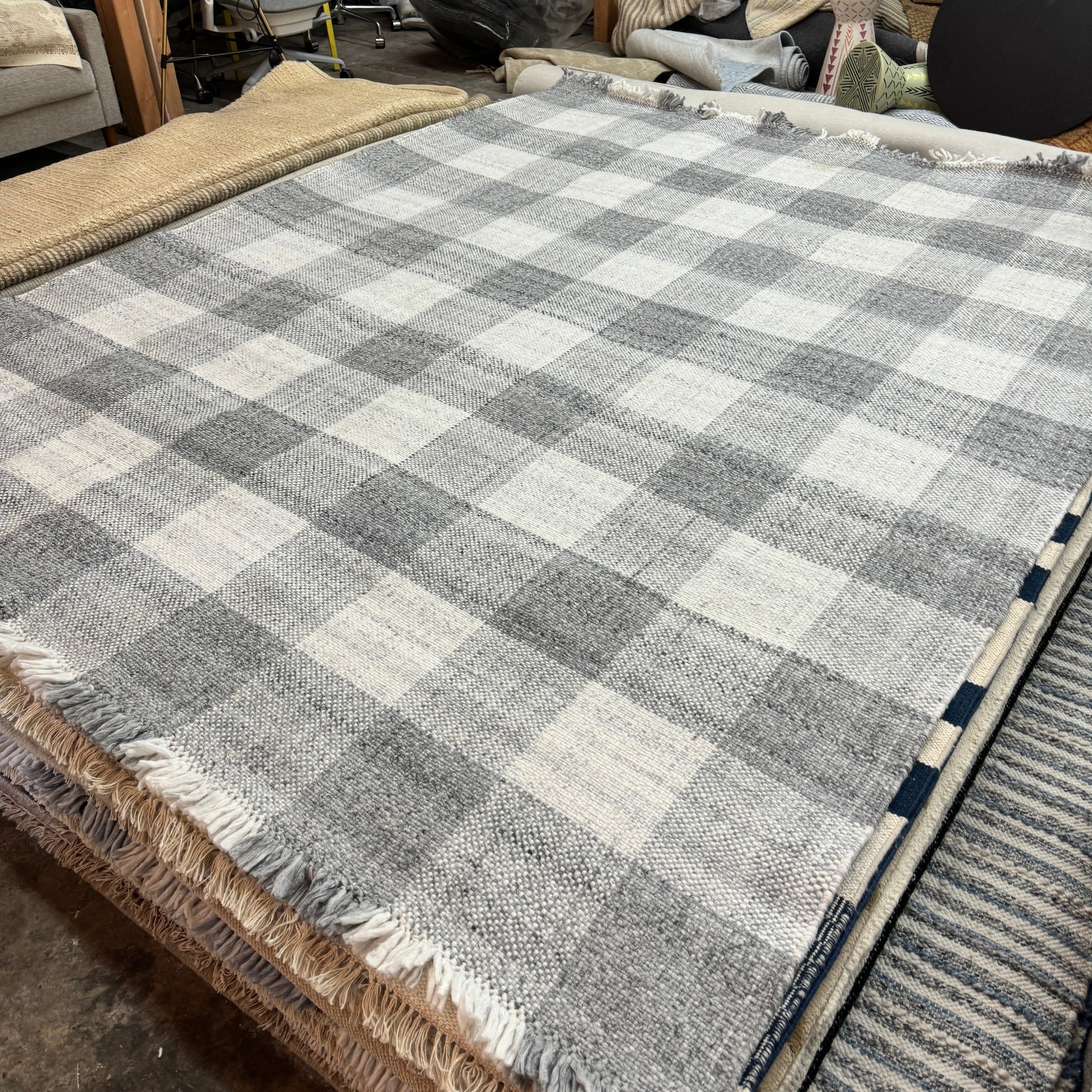 New! Serena and Lily 8x10 Gingham rug