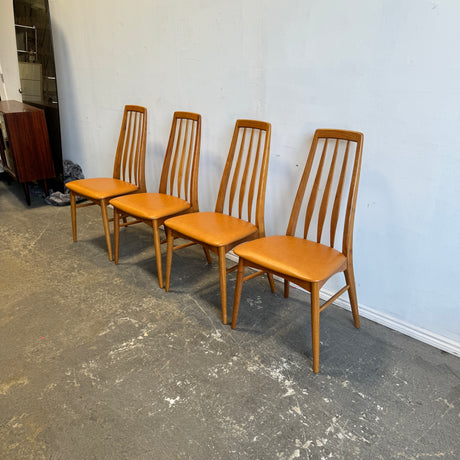 Danish Modern Teak Niels Koefoed 'Eva' Dining Chairs, 1960