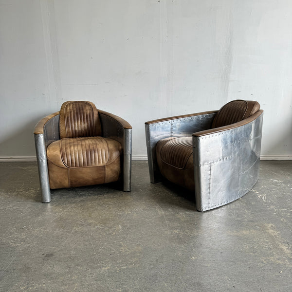 Restoration Hardware Timothy Oulton Aviator Lounge chairs