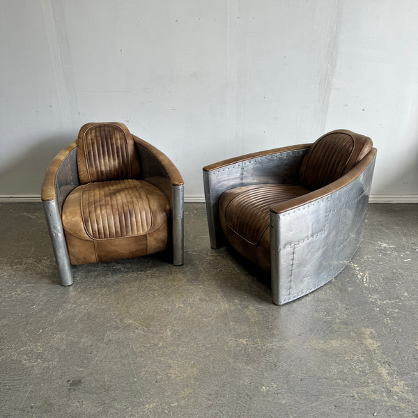 Restoration Hardware Timothy Oulton Aviator Lounge chairs