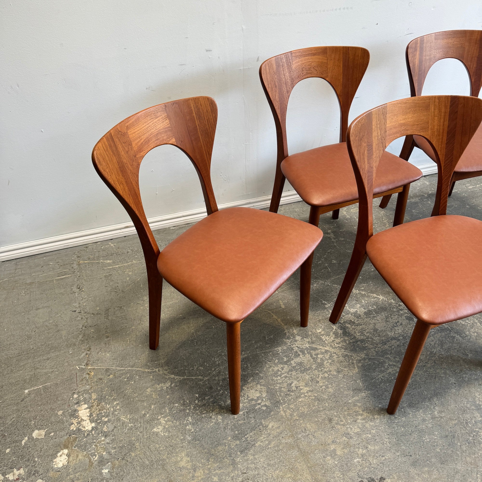 Danish Modern Niels Koefoed Set of 6 Teak Dining chairs 1960