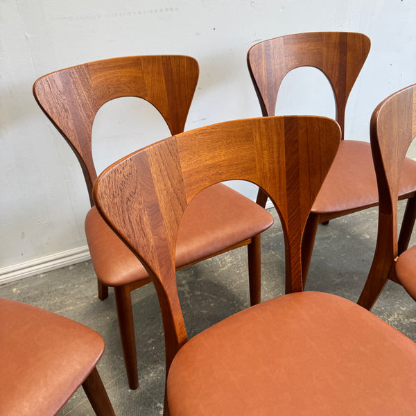 Danish Modern Niels Koefoed Set of 6 Teak Dining chairs 1960