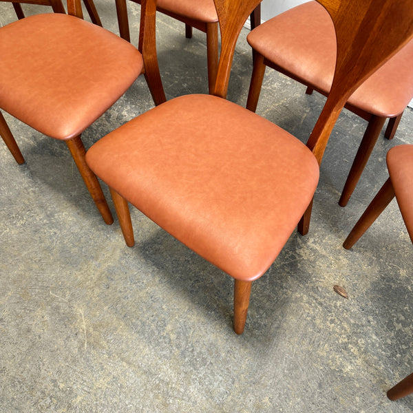 Danish Modern Niels Koefoed Set of 6 Teak Dining chairs 1960