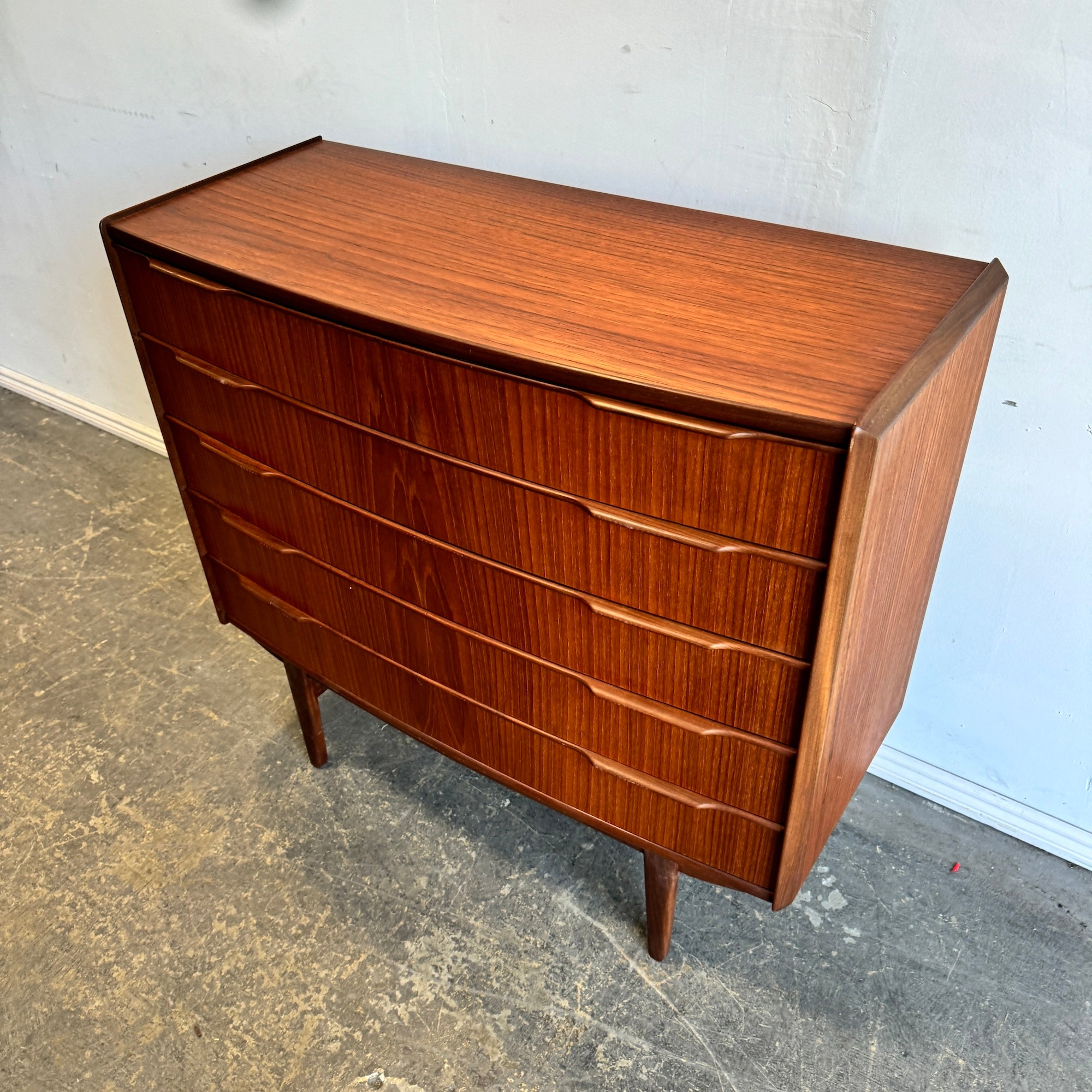 Danish Modern Dresser in teak by Vordingborg Møbelfabrik.