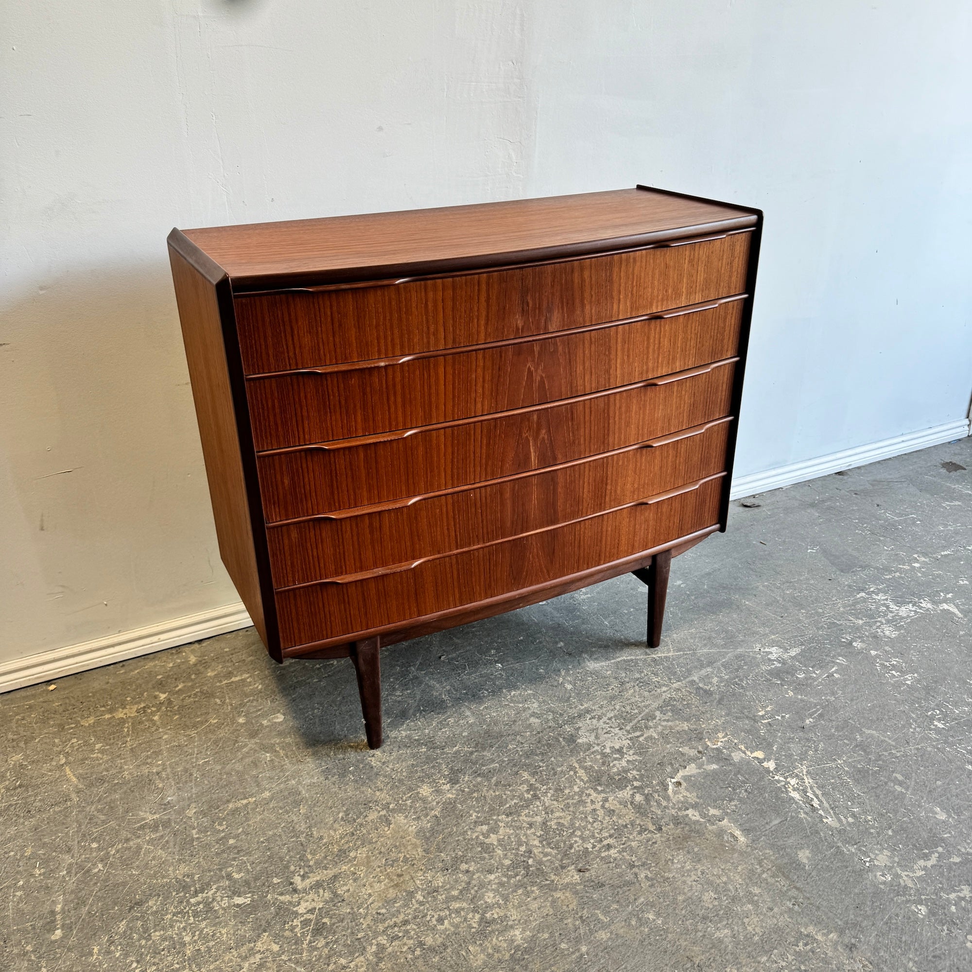 Danish Modern Dresser in teak by Vordingborg Møbelfabrik.