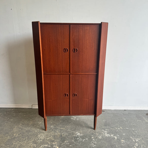 Danish Modern Corner Cabinet