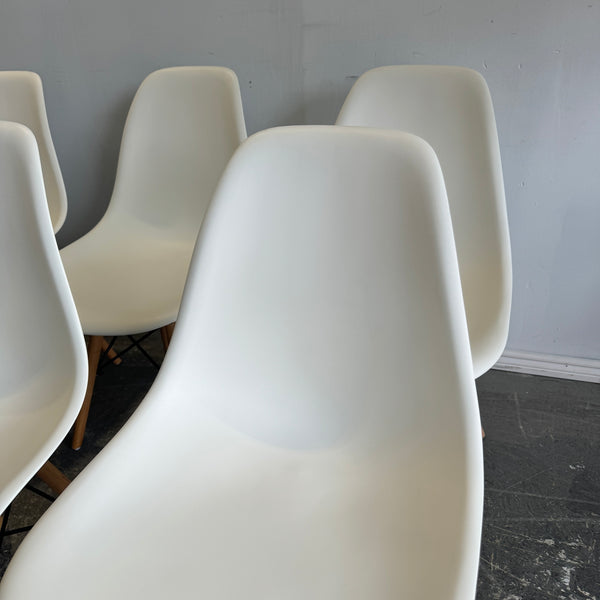 Authentic Herman Miller set of 8 Eames plastic molded chairs