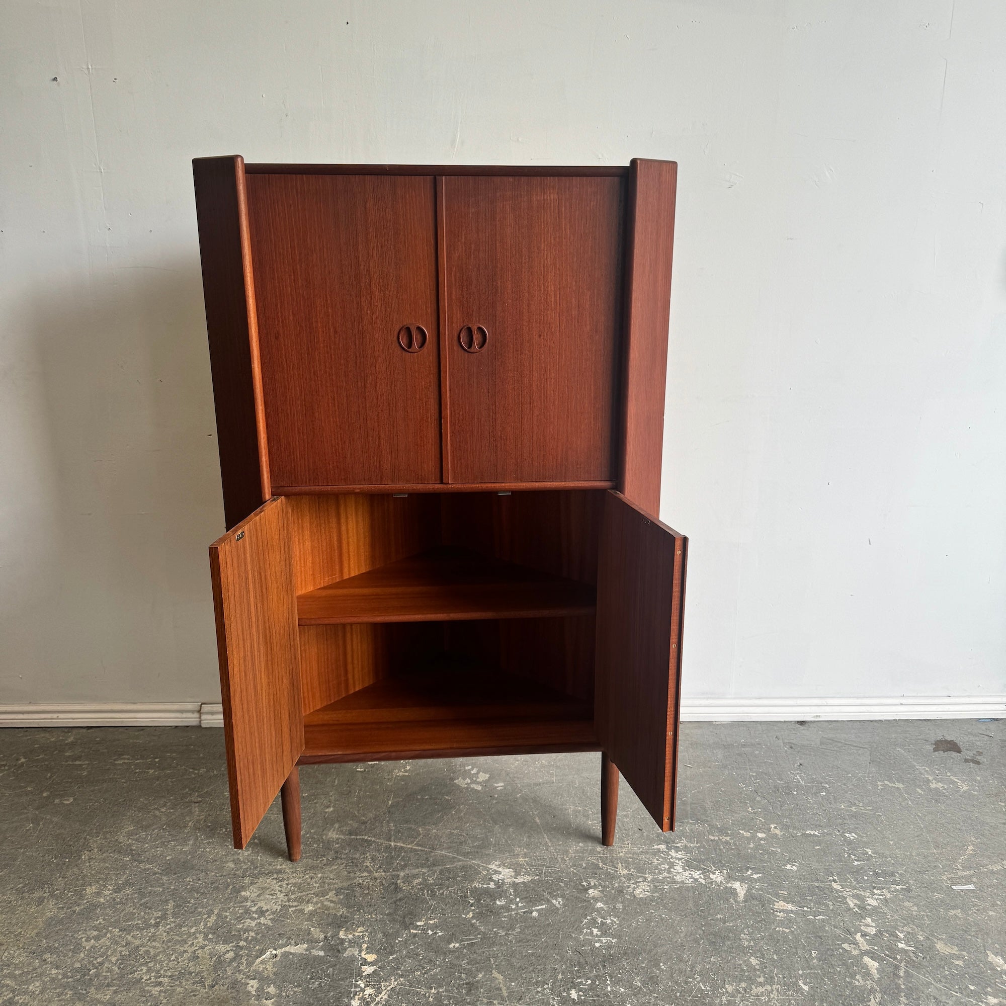 Danish Modern Corner Cabinet