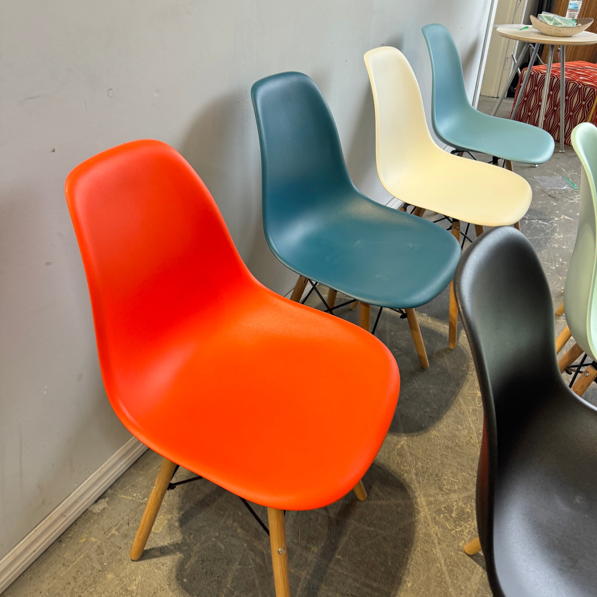 Authentic! Herman Miller Assorted of 8 different color Eames side chairs