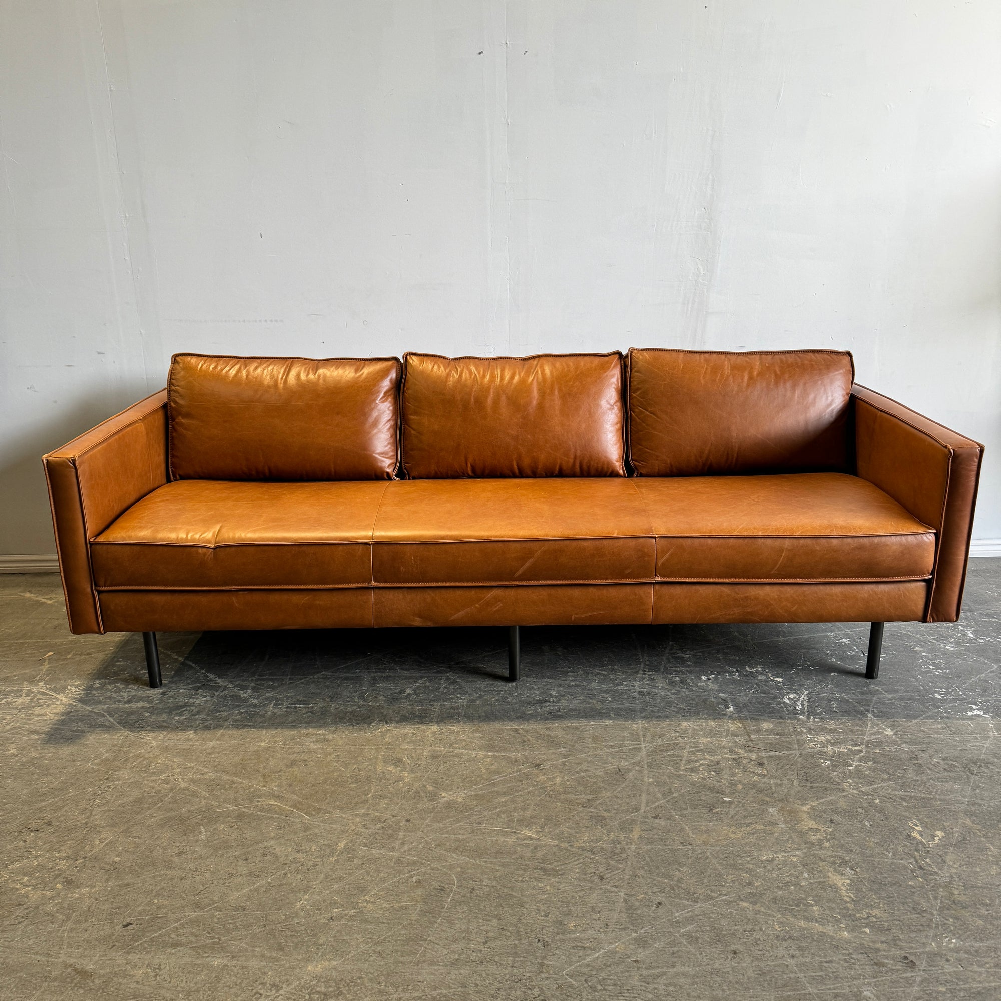 West Elm Axcyl Leather Sofa