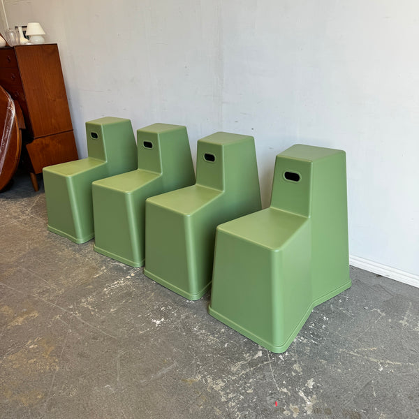 Vitra set of 4 Tool Stool by Konstantin Grcic (Industrial Green)