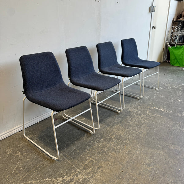 Herman Miller Naughtone Viv Upholstered stacking chairs