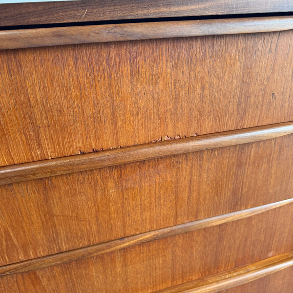 Danish Modern Teak 6 drawer Low Dresser